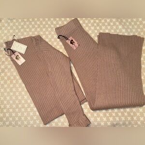Sincerely Jules Ribbed Knit Set in Taupe